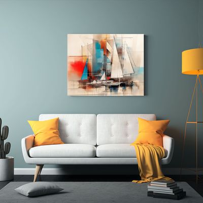 Imagen 2 del producto Cuadro Náutico Pintura Marina En Lienzo De Alta Calidad 50x40cm