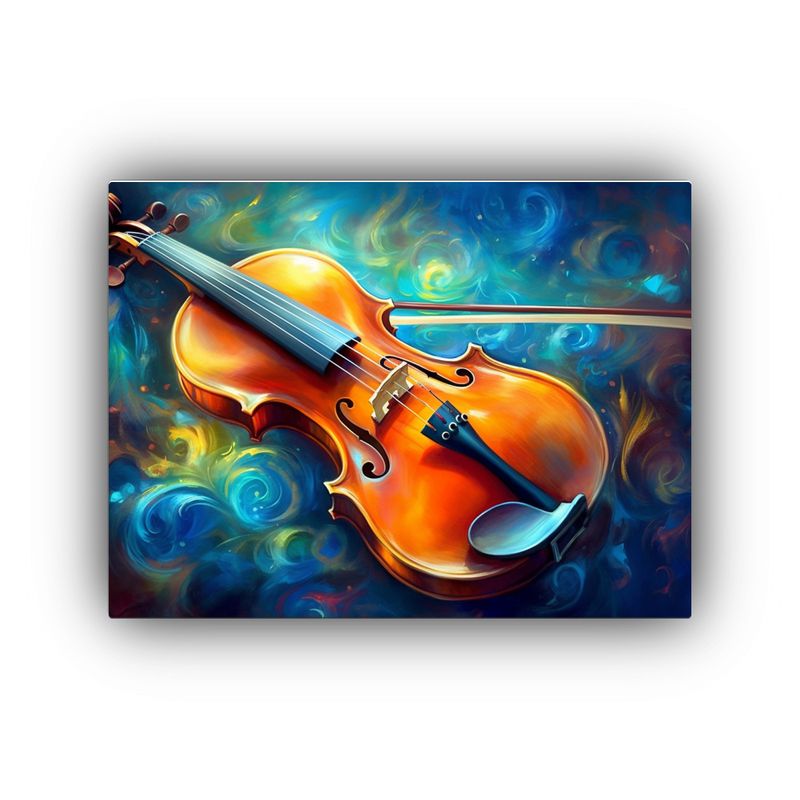 GENERICO - Pintura Abstracta De Violín Con Vitalidad Y Energía Musica 120x80cm