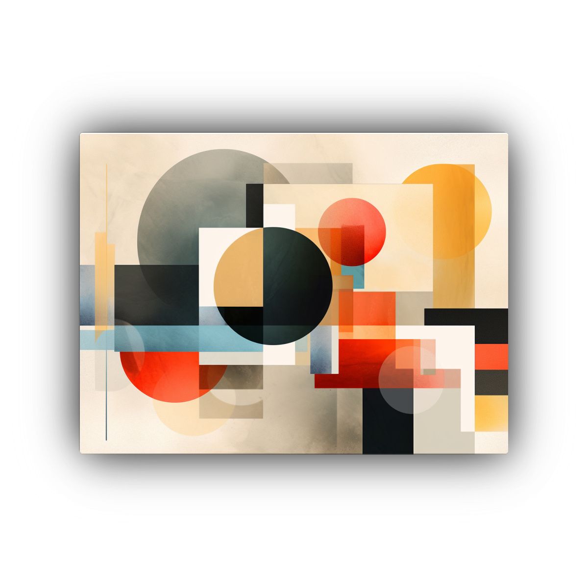 GENERICO - Cuadro Abstracto En Bastidor Embrace La Geometría Estétic 120x80cm