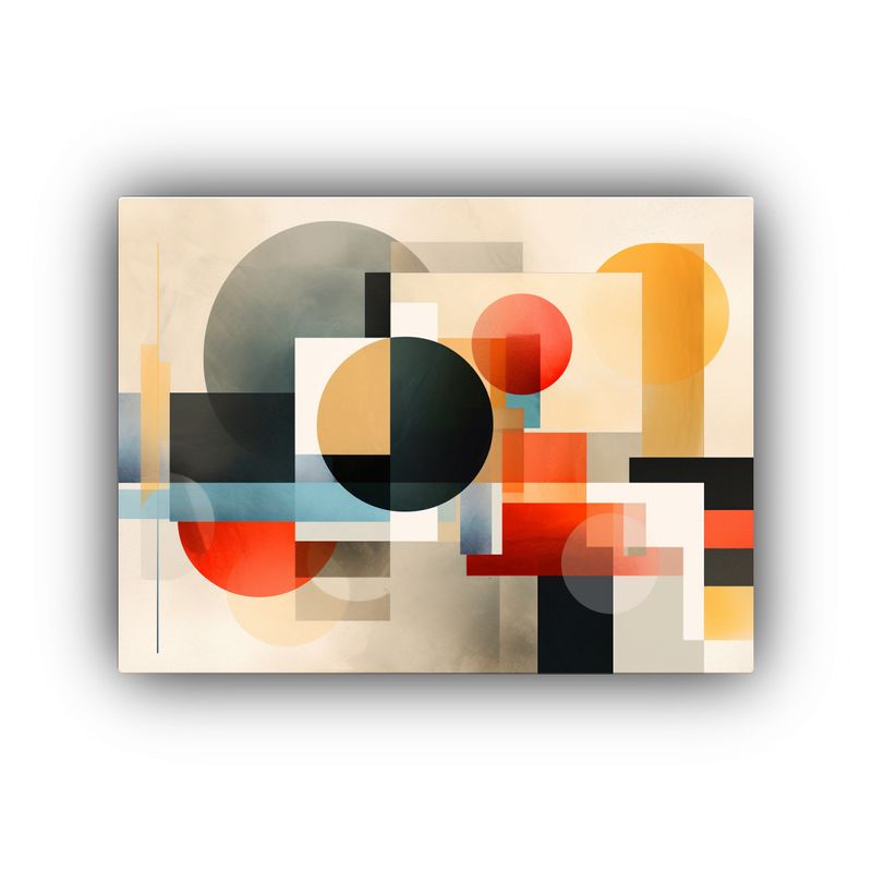 GENERICO - Cuadro Abstracto En Bastidor Embrace La Geometría Estétic 120x80cm