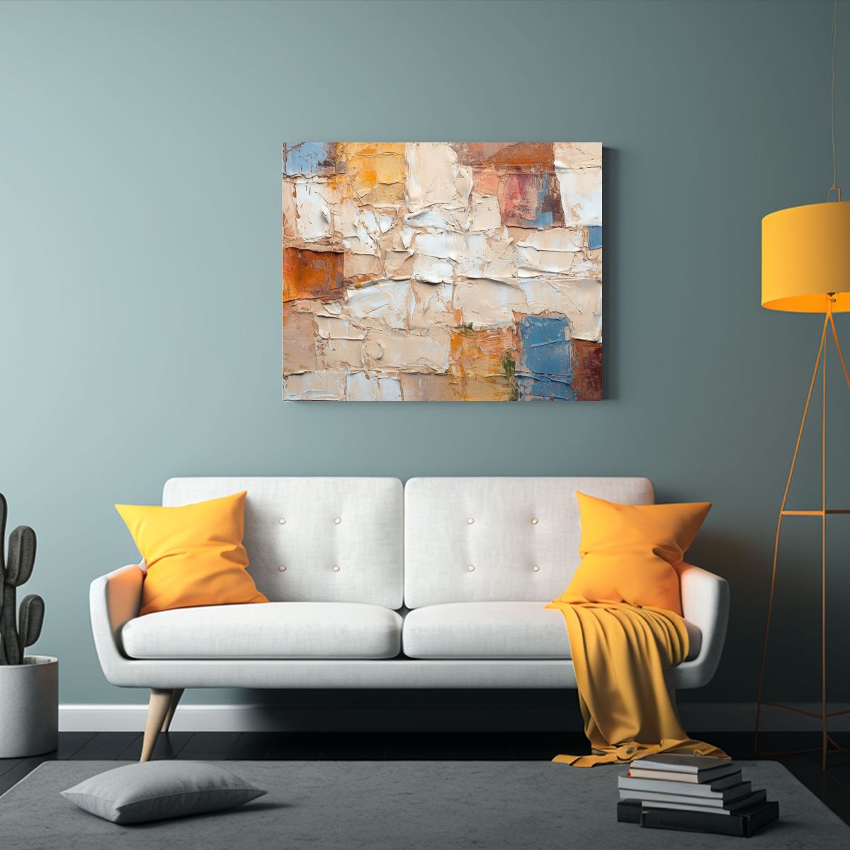 GENERICO - Pintura Abstracta De Alta Calidad Con Texturas Terrenales Pa 120x80cm