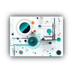 GENERICO - Fondo Inspirador Con Rectángulos Círculos Y Triángulos P 120x80cm