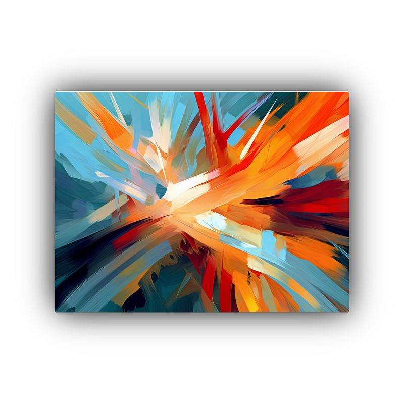 GENERICO - Cuadro Abstracto Vibrante Para Decoración Moderna 120x80cm