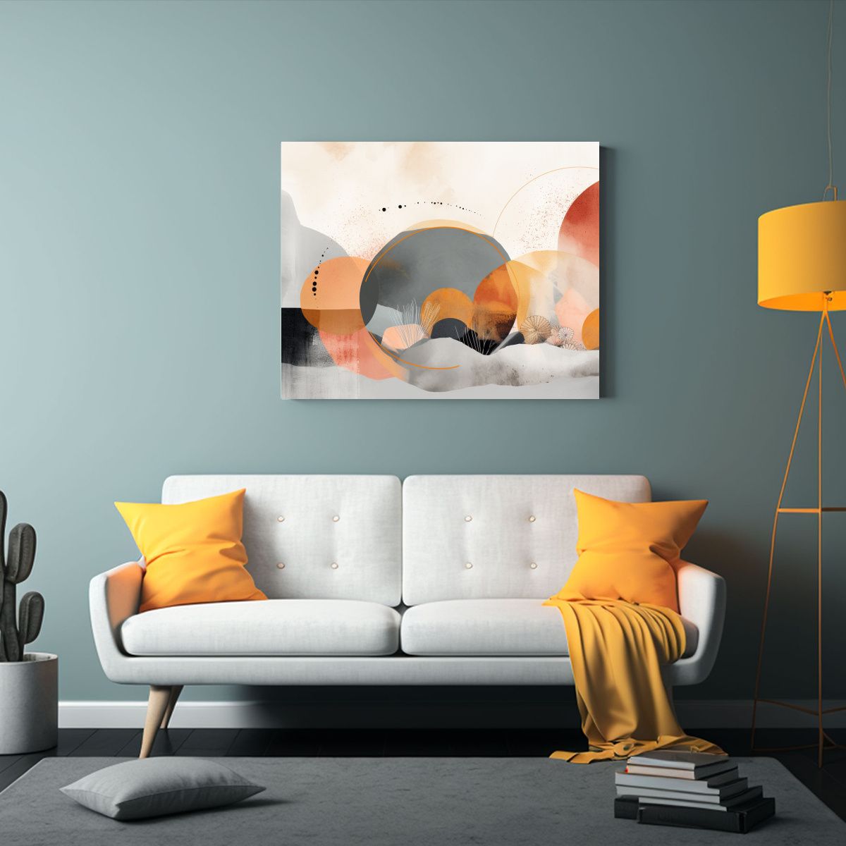 GENERICO - Fondo Completo De Arte Boho Abstracto Minimalista Moderno Pa 120x80cm