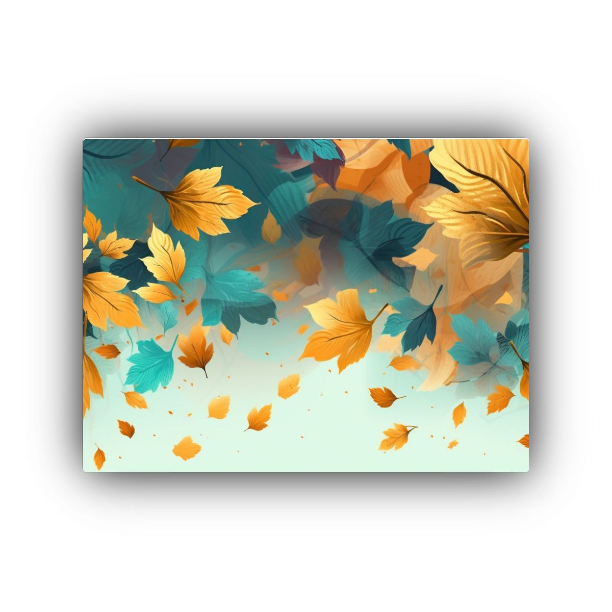 GENERICO - Cuadro De Dormitorio Otoño Con Hojas Coloridas Al Estilo De 120x80cm