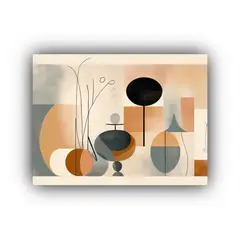 GENERICO - Cuadro Abstracto Inspirador De Líneas Y Objetos En Colores 120x80cm