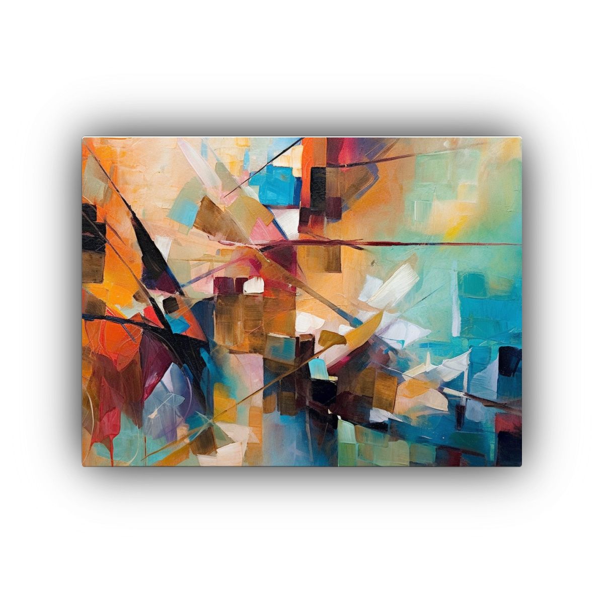 GENERICO - Pinturas Decorativas Combinando Arte Y Diseño Fuera De Lo C 120x80cm