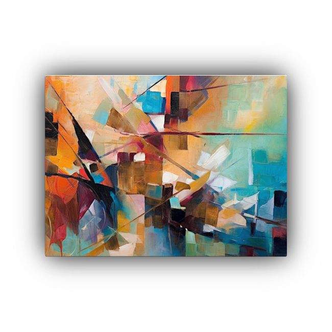 GENERICO - Pinturas Decorativas Combinando Arte Y Diseño Fuera De Lo C 120x80cm