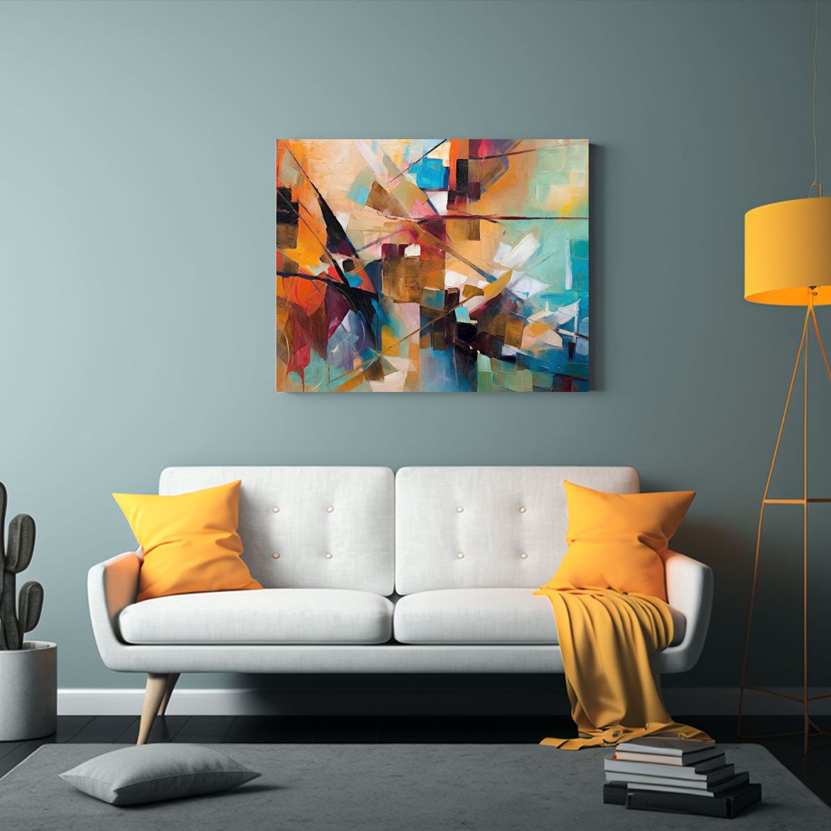 GENERICO - Pinturas Decorativas Combinando Arte Y Diseño Fuera De Lo C 120x80cm