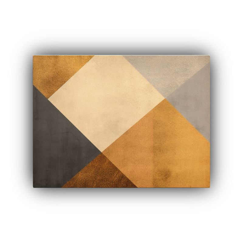 GENERICO - Pintura De Pared Geométrica En Tonos Cálidos Multicolor 120x80cm