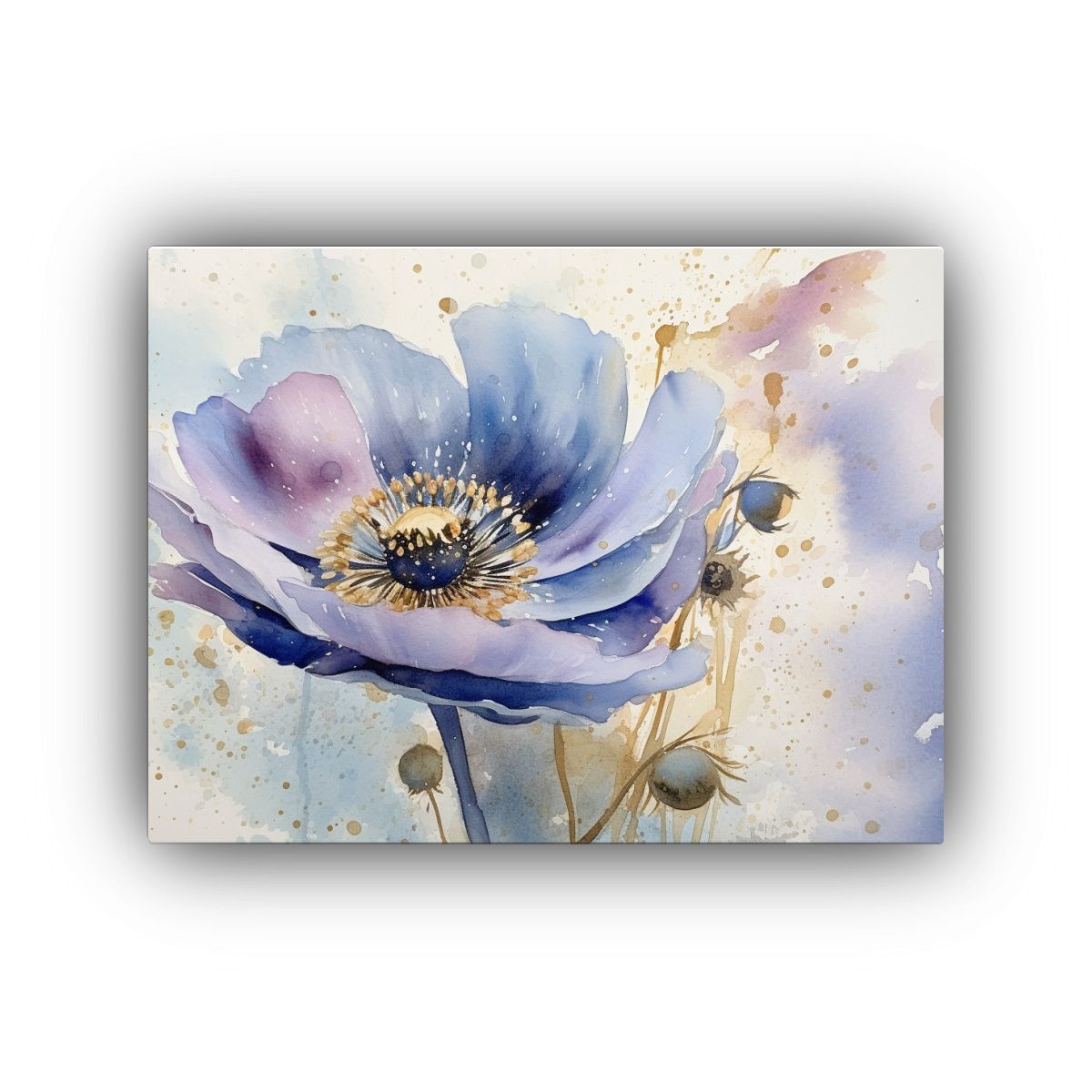 GENERICO - Pinturas Decorativas Acuarela Anémona Banner Vitalidad Con  120x80cm