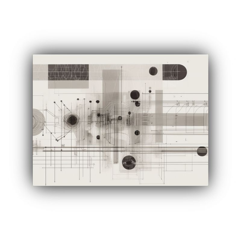 GENERICO - Cuadro Cuadro Resistente De Diagramas Artificiales 120x80cm