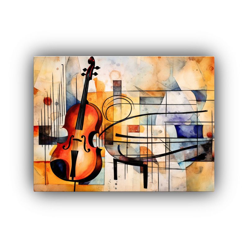GENERICO - Pinturas Decorativas Abstractas De Piano Y Violín En Acuare 120x80cm