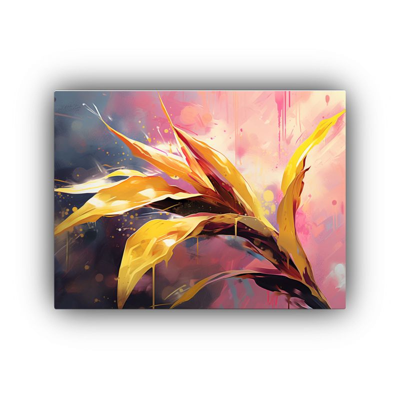GENERICO - Pinturas Decorativas De Arte Urbano Con Hojas De Heliconia E 120x80cm