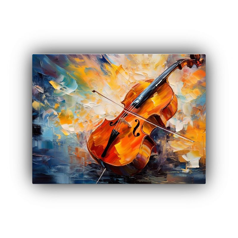 GENERICO - Pintura Abstracta Musical De Alta Calidad En Tonos Coloridos 120x80cm