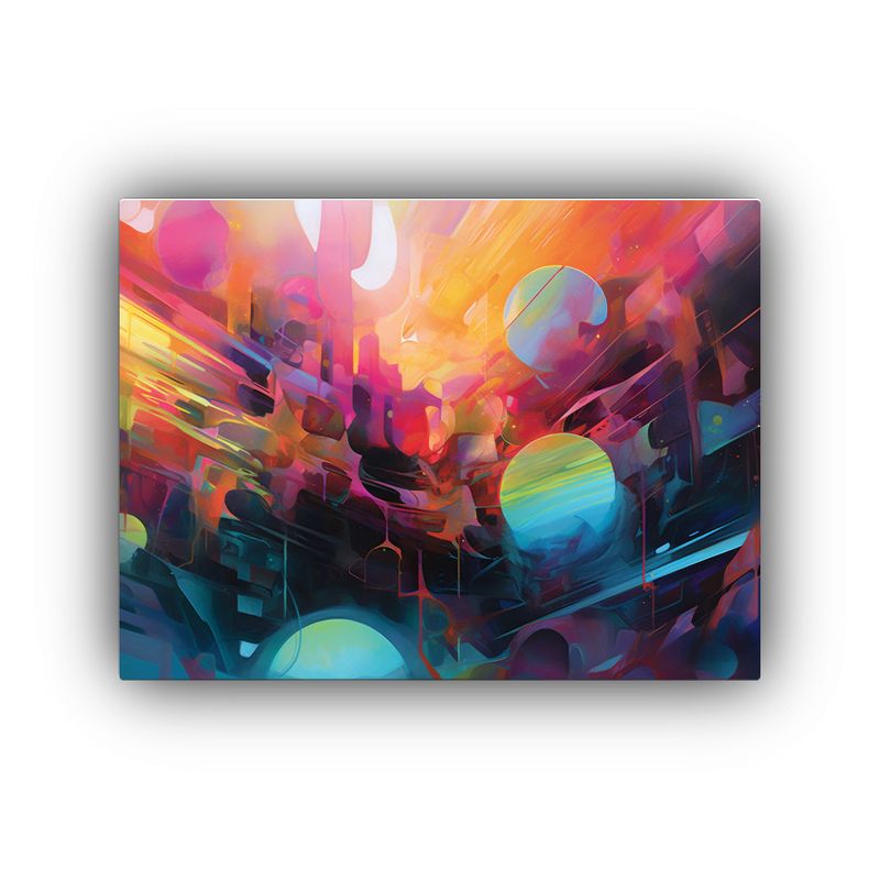 GENERICO - Cuadros Decorativos Con Reflejos Brillantes De Espacio Y Col 120x80cm