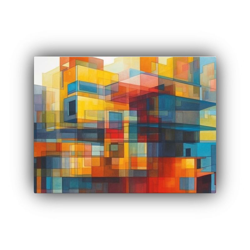 GENERICO - Arte Abstracto En Arquitectura Integrando Color Y Creativid 120x80cm