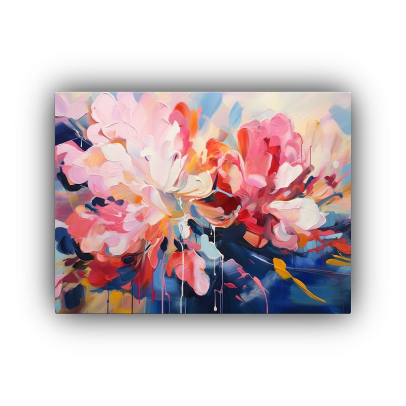 GENERICO - Cuadro Decorativo De Arte Floral En óleo Sobre Lienzo 120x80cm