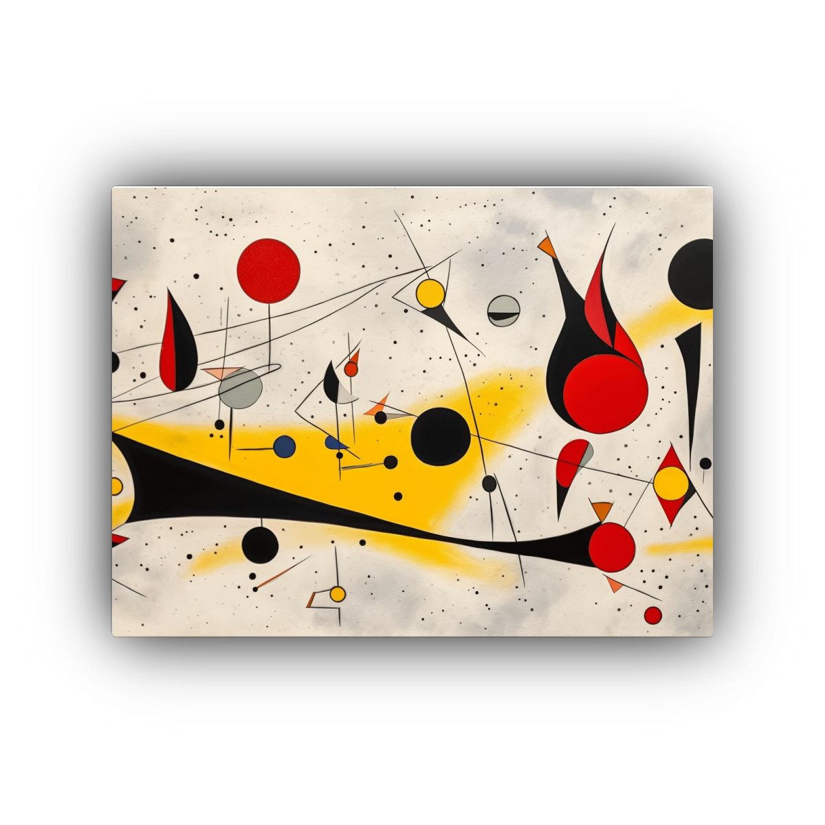 GENERICO - Cuadro Abstracto Estilo Calder Lienzo De época 120x80cm