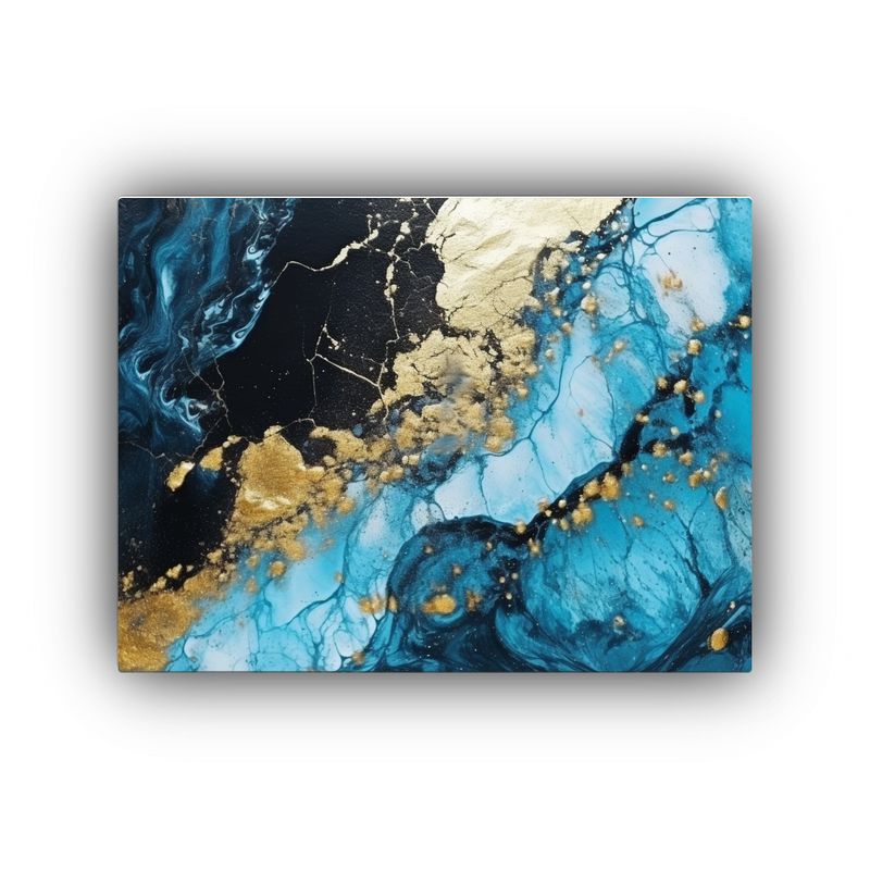 GENERICO - Pinturas Decorativas Abstractas Textura Azul De Piel De Vac 120x80cm