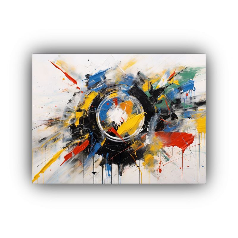 GENERICO - Pinturas Decorativas Juveniles Abstractas En Tela Canvas Vib 120x80cm