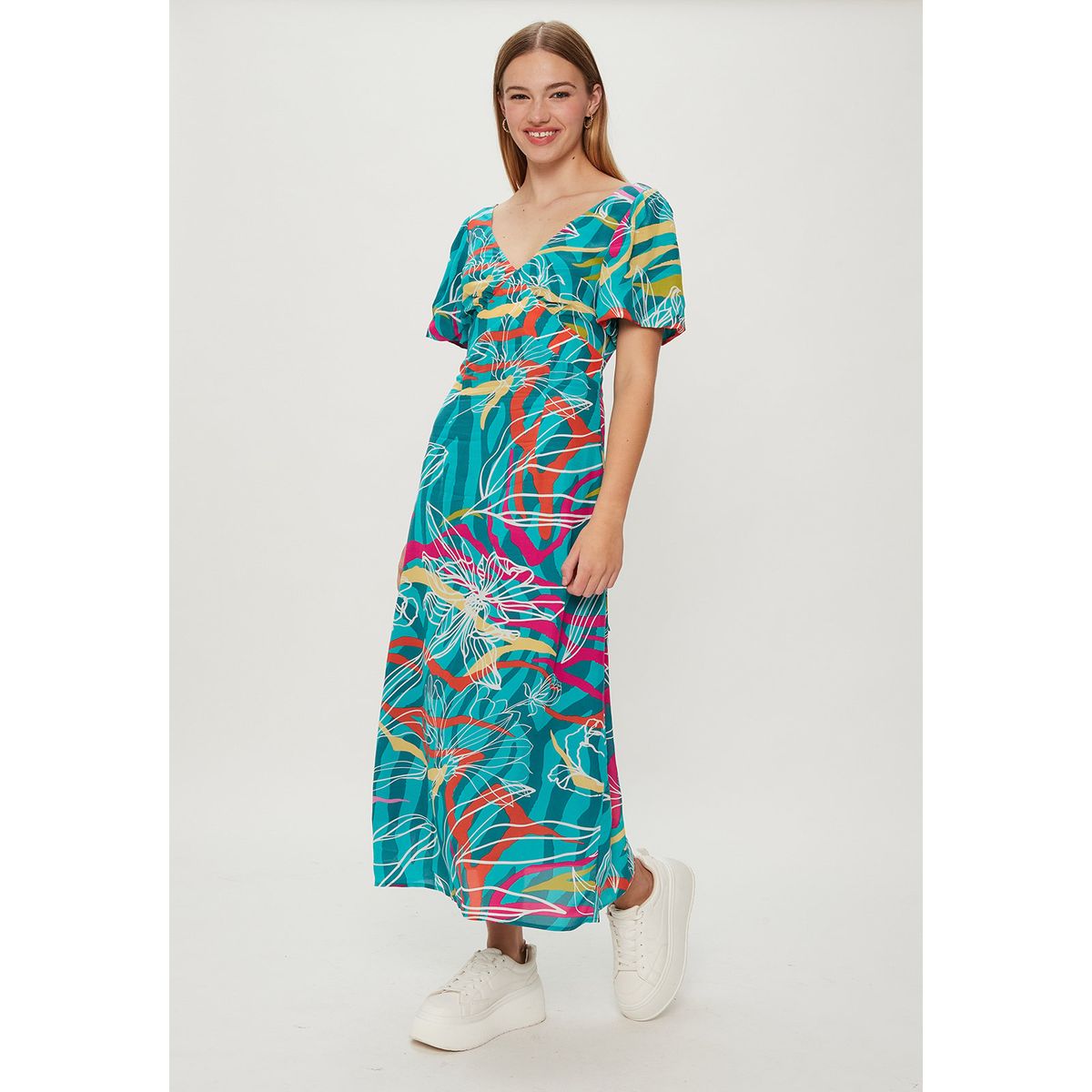 IO - Vestido Largo Verde Cata Mujer Io