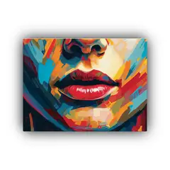 GENERICO - Pintura Decorativa De Una Mujer Con Las Palabras La Mujer 120x80cm