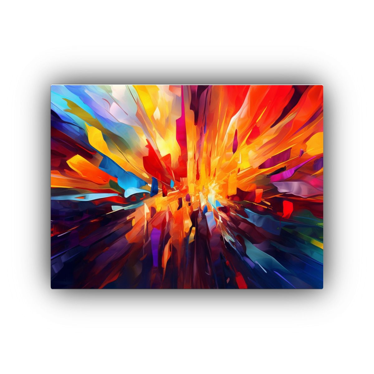 GENERICO - Cuadro Lienzo Patrón Vibrante Arte Moderno Colores Intensos 120x80cm