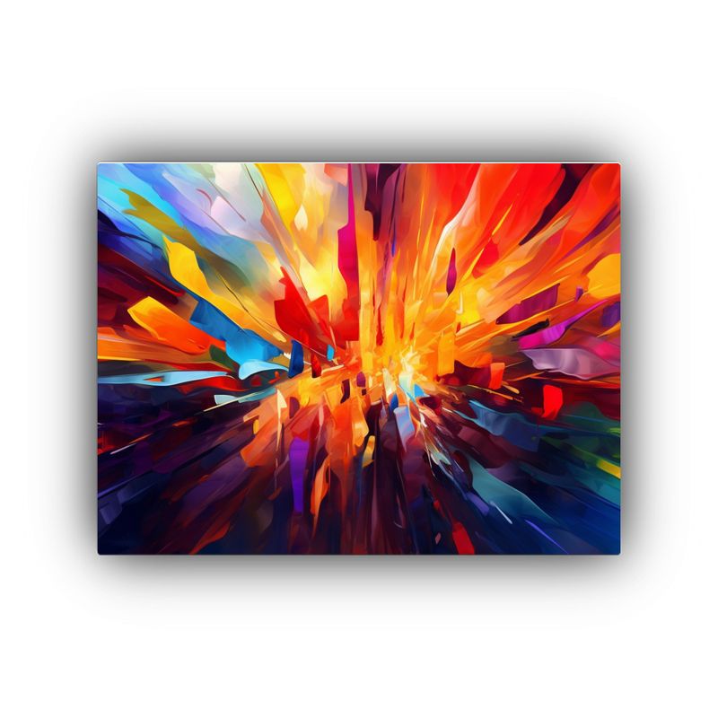 GENERICO - Cuadro Lienzo Patrón Vibrante Arte Moderno Colores Intensos 120x80cm