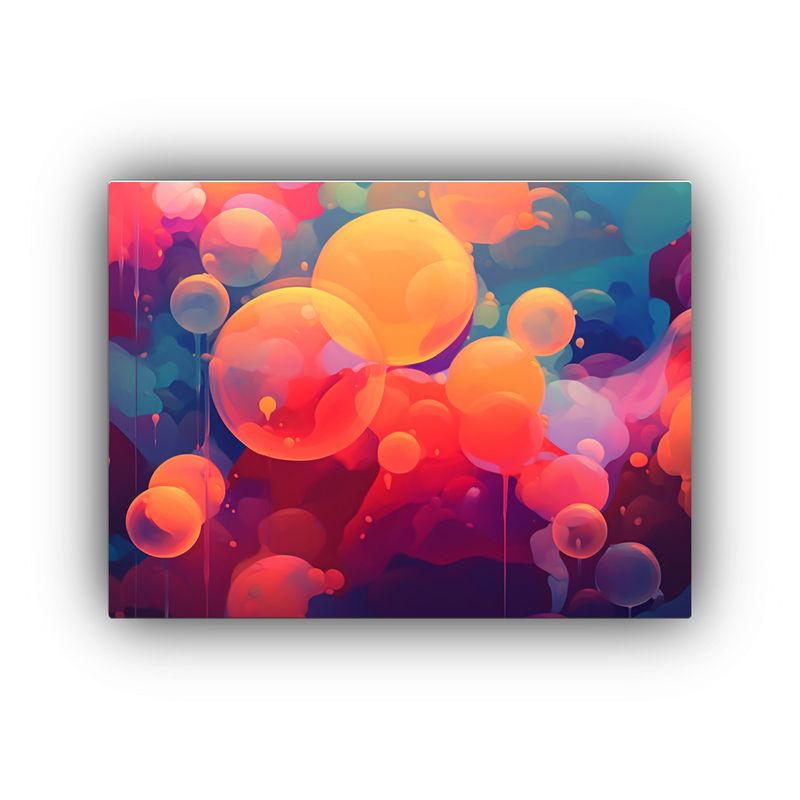 GENERICO - Pinturas Decorativas Con Colores Y Gradientes De Burbujas M 120x80cm