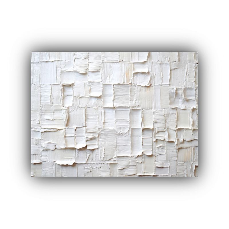 GENERICO - Pintura Rascador En Blanco Y Blanco Dibujo Majestuoso 120x80cm