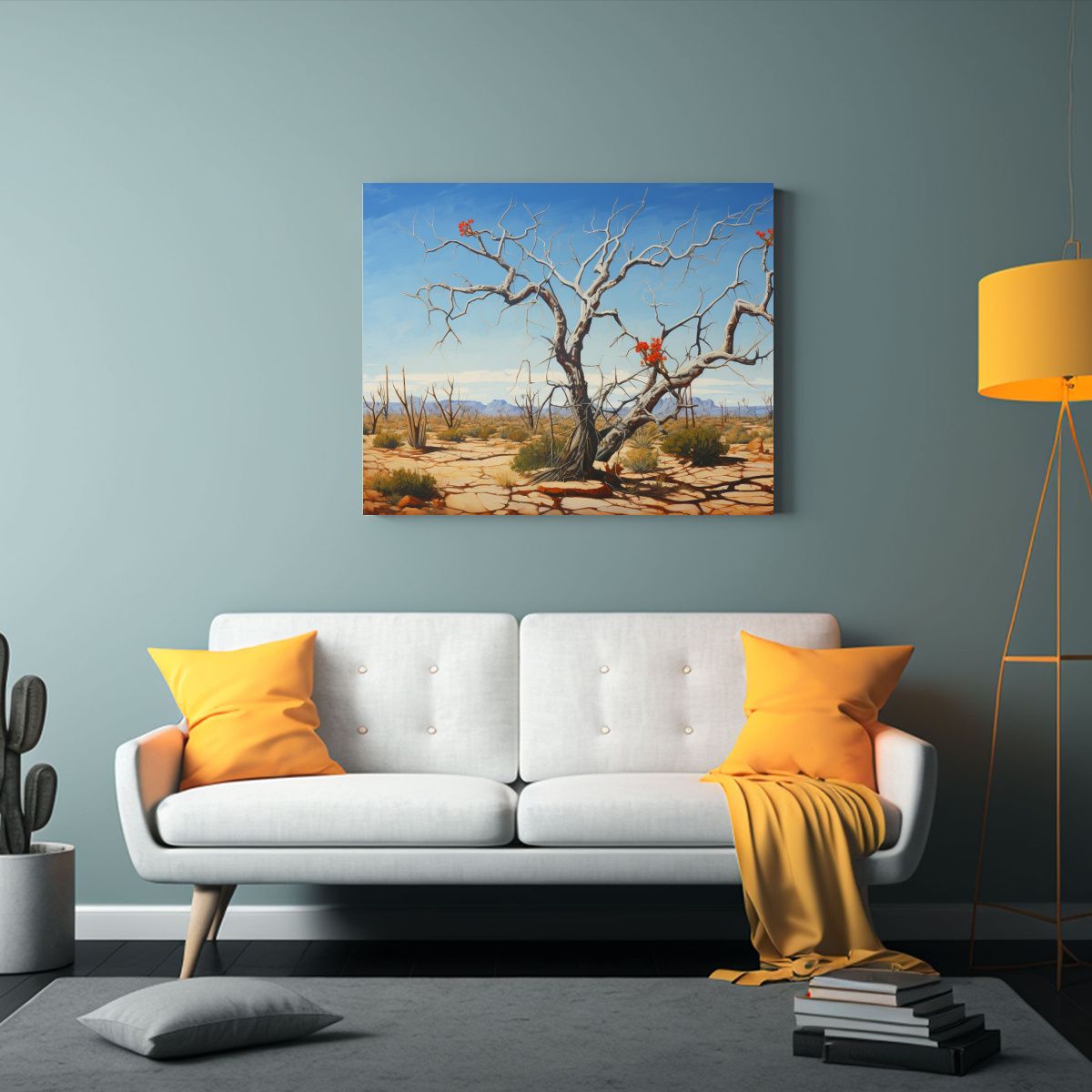 GENERICO - Pintura Abstracta Detallada Estilo óleo De Escena De árbol 120x80cm