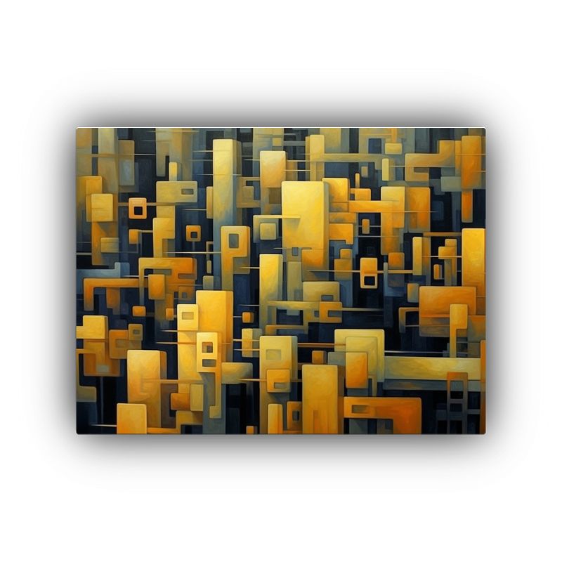 GENERICO - Pinturas Decorativas Elegantes Curvas Y ángulos Diferentes 120x80cm
