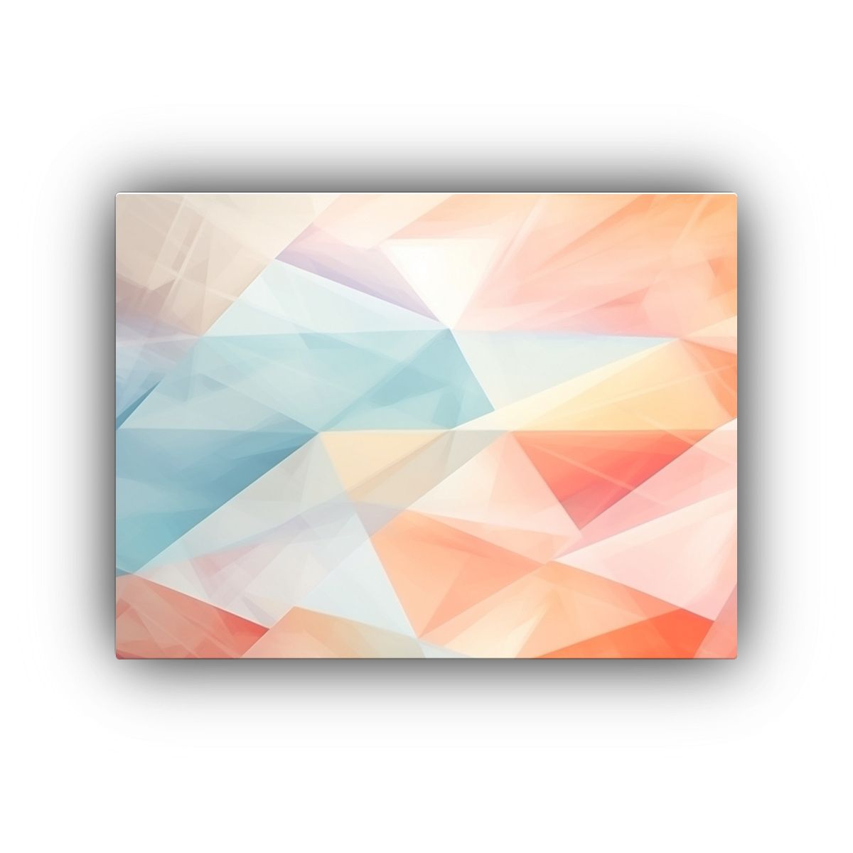 GENERICO - Cuadro Tema Expresividad En Tonos Pastel Sobre Fondo Blanco 120x80cm