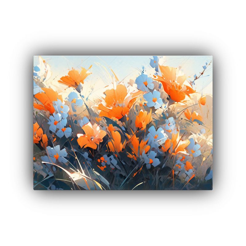 GENERICO - Cuadro Arte Moderno Para Dormitorio Pintura De Flores En Na 120x80cm