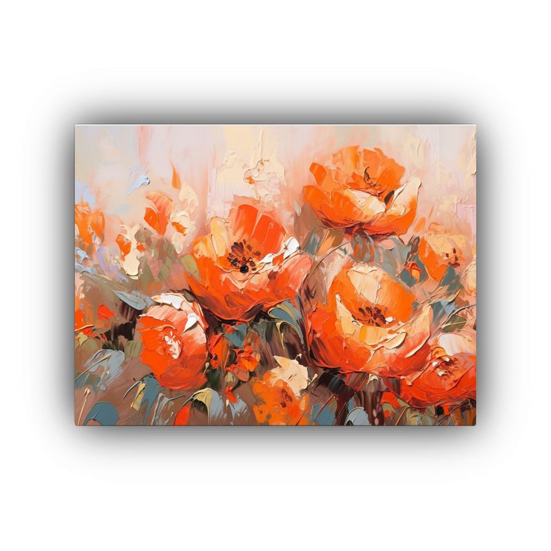 GENERICO - Pintura De Flores En Lienzo Estilo Decorativo Con Finas Lín 120x80cm