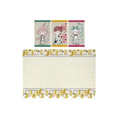 TEKA - Set 3 Paños Cocina y Mantel Gatitos -