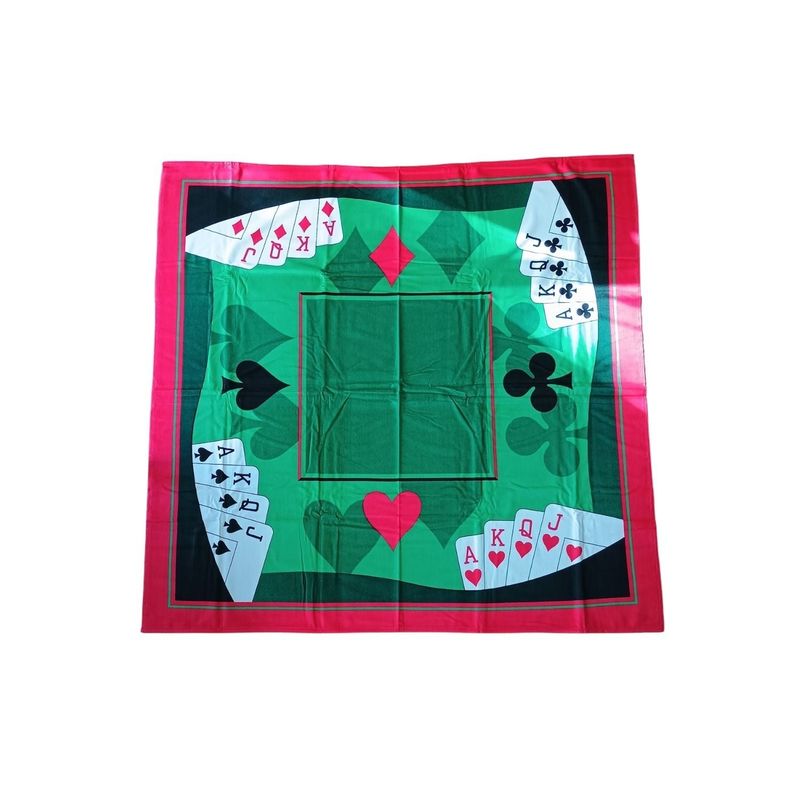 TEKA - Mantel Cuadrada Casino Naipes - 100% Algodón Terciopelo - Teka