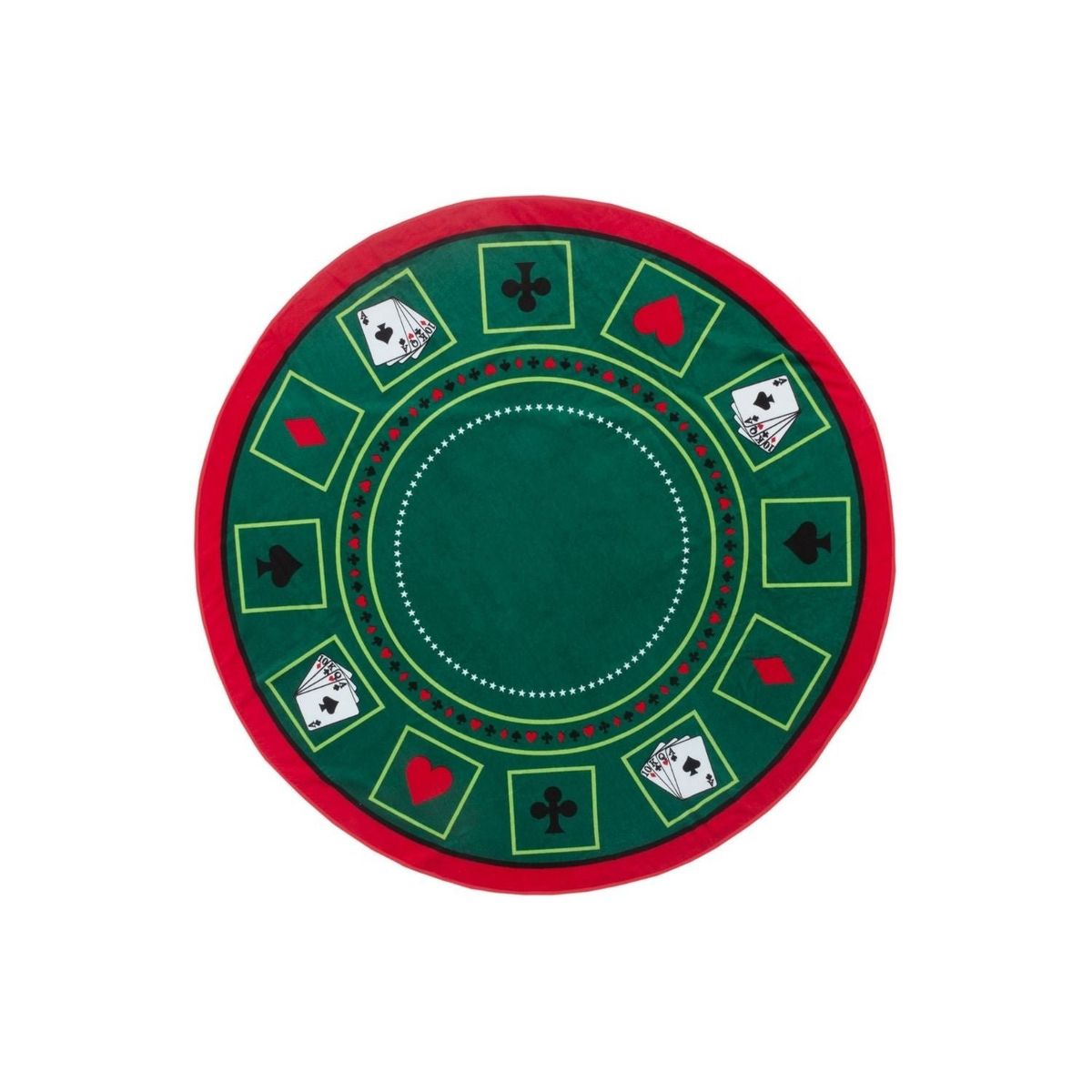 TEKA - Mantel Redonda Casino Cartas - 100% Algodón Terciopelo - Teka