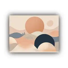 GENERICO - Lienzo Minimalista Boho En Tonos Neutros Y Pastel 120x80cm
