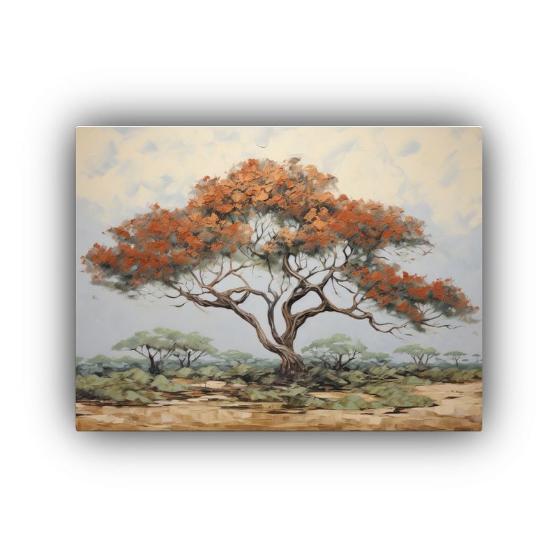 GENERICO - Pintura Abstracta Detallada De árbol De Acacia En óleo De  120x80cm