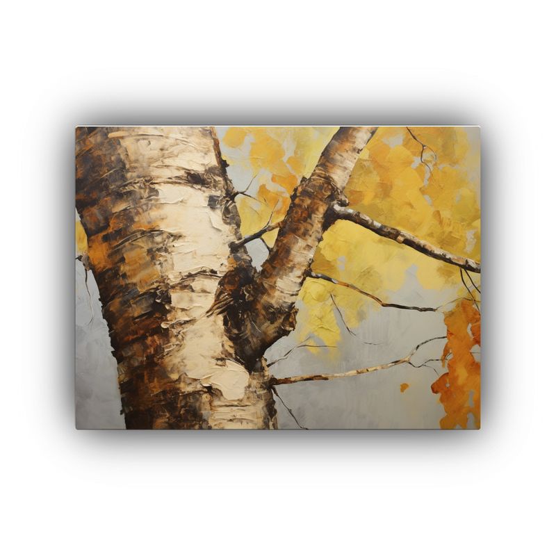 GENERICO - Pintura Abstracta Detallada Estilo óleo De árbol De Aspen  120x80cm
