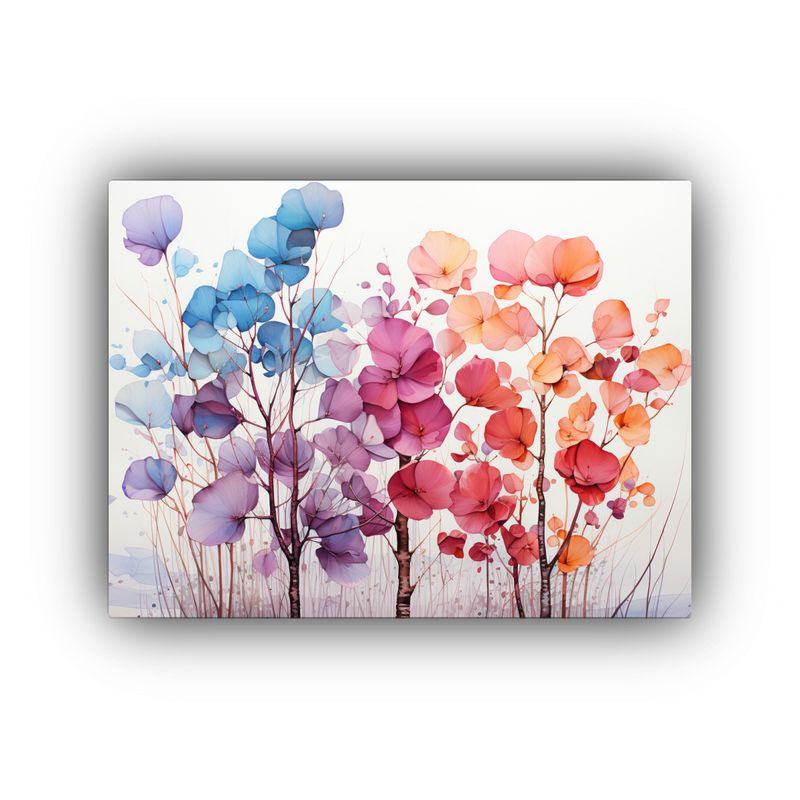 GENERICO - Pintura De árbol De álamo En Acuarelas Para Decoración De 120x80cm
