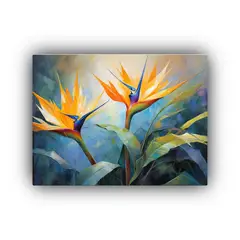 GENERICO - Cuadro Abstracto De Flores Del Paraíso Brillantes 120x80cm