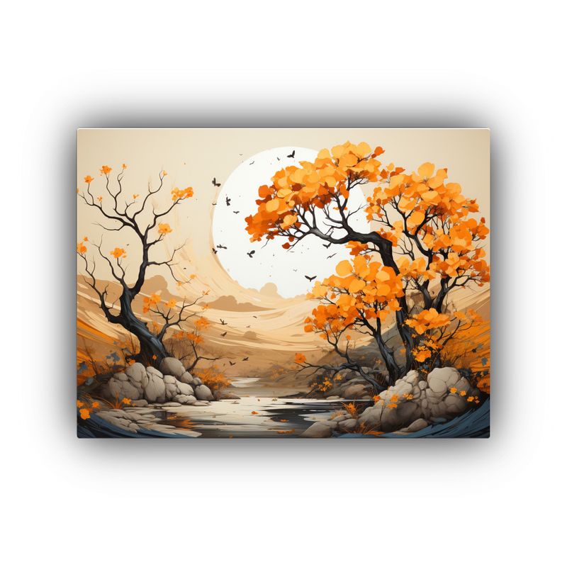 GENERICO - Cuadro Estilo Galería Tela En Bastidor árbol De Algodoner 120x80cm