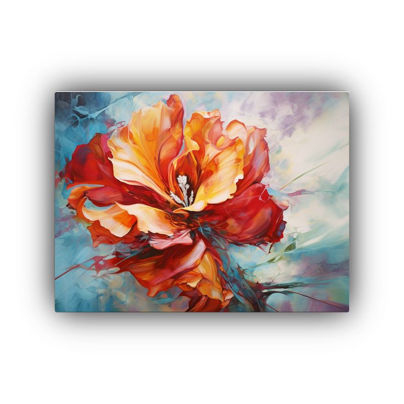GENERICO - Pintura Abstracta De Flores De Alto Detalle En óleo 120x80cm