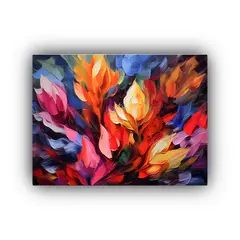 GENERICO - Cuadro Floral Abstracto Para Decoración De Pascua O Nochebu 120x80cm