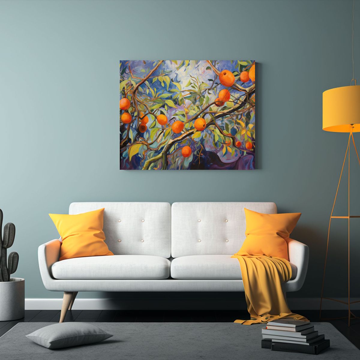 GENERICO - Cuadro Composición Frutal Detallado En Estilo Abstracto Con 120x80cm