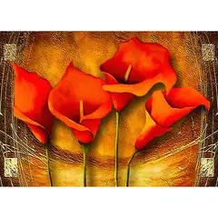 ID1SG IMPRESION DIGITAL1 - Cuadro decorativo Flores "Calas Rojas" 50 x 70