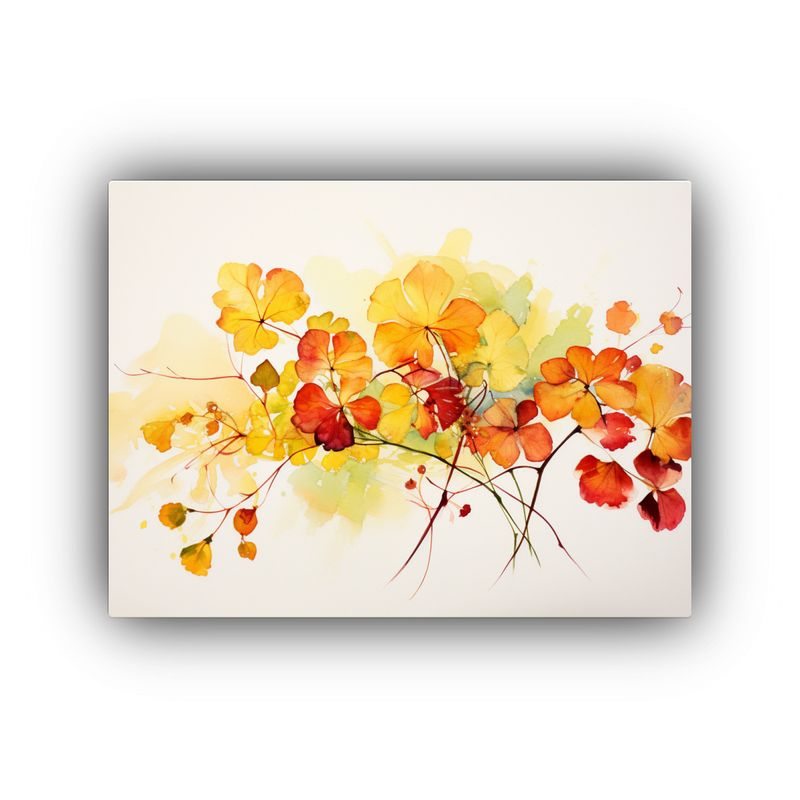 GENERICO - Pintura Abstracta En Bastidor Inspiración Floral En Linden 120x80cm